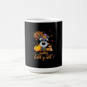 happy fall yall schnauzer dog thanksgiving coffee mug