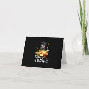 happy fall yall schnauzer dog thanksgiving note card