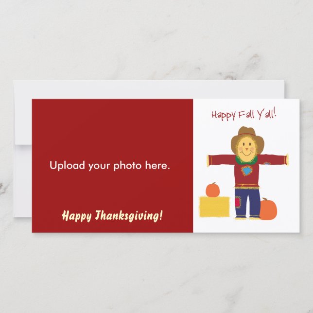 Happy Fall Y'all: Thanksgiving photo cards (Front)