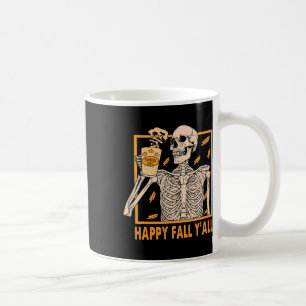 Happy Fall Yall Women Halloween Skeleton Pumpkin S Coffee Mug