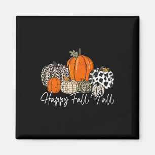 Happy Fall Y'all Women Men Pumpkin Leopard Cute A Magnet
