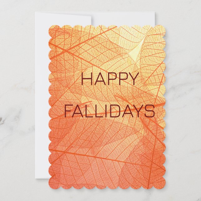 Happy Fallidays, Custom Fall Seasonal Puns Holiday Card (Front)
