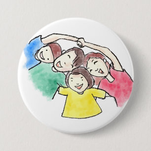 Happy Family 7.5 Cm Round Badge