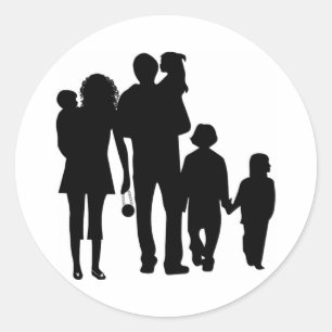 HAPPY FAMILY CLASSIC ROUND STICKER