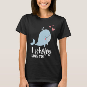 Happy Family Cute Boy I Whaley Love You Valentine' T-Shirt