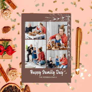 Happy Family Day Photo Collage  Holiday Card