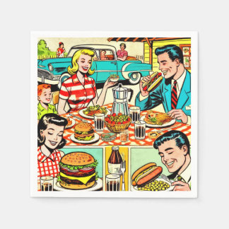 Happy Family Food Comics Napkin