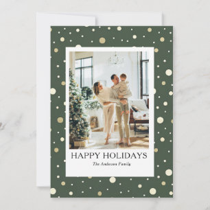 Happy family Holiday Photo Card modern simple