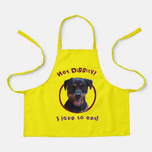 Happy Family-loving Rottweiler  Apron
