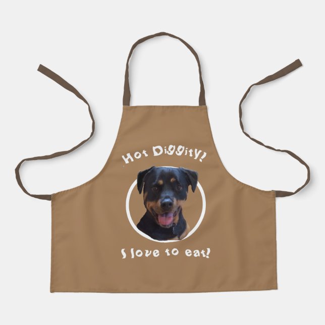 Happy Family-loving Rottweiler  Apron (Front)