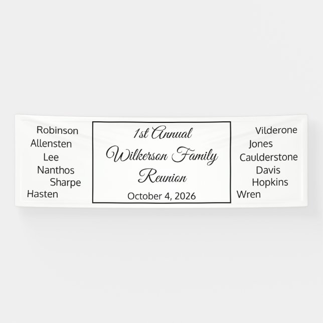 Happy Family Reunion Banner (Horizontal)