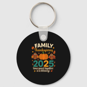 Happy Family Thanksgiving Together 2025 Crew Turke Key Ring