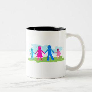Happy Family Two-Tone Coffee Mug