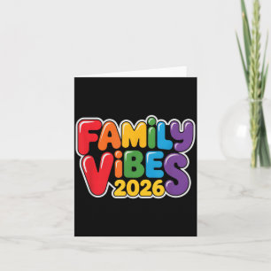 Happy Family Vibes Camp 2026 Vacation Trip Card