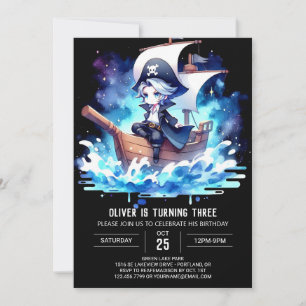 Happy Fantasy Pirate Birthday Invitation