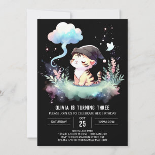 Happy Fantasy Tiger Birthday Invitation