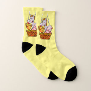 Happy Farm Animals Yellow Socks