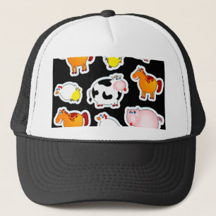 Happy farm background, hat