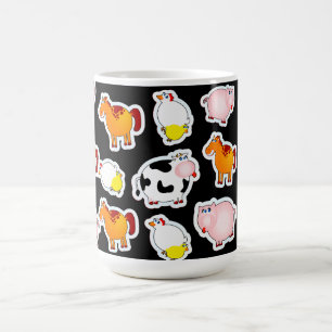 Happy farm background, mug