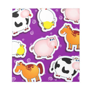 Happy farm background, notepad