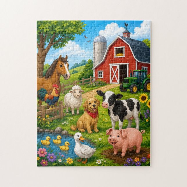 Happy Farm Friends Puzzle (Vertical)