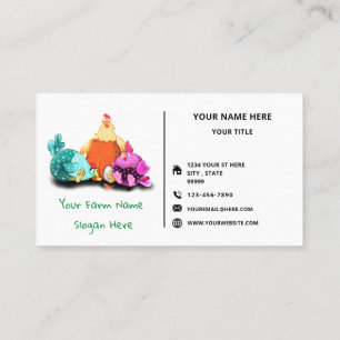 Happy Farm Funny Business Card