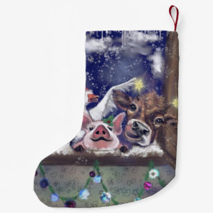 Happy Farm Funny Christmas Stocking