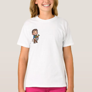 Happy Farmer with Veggies and Goat Kids T-Shirt