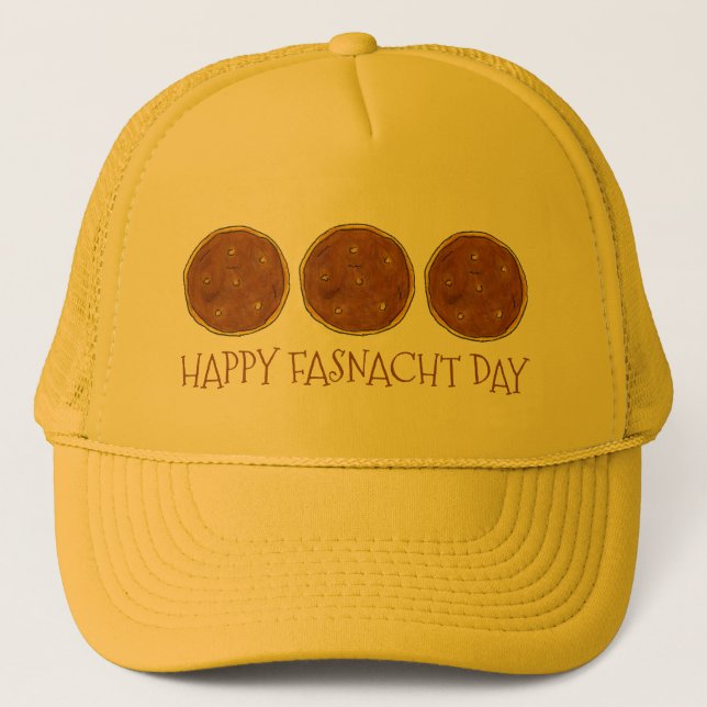 Happy Fasnacht Fastnacht Day Donut Doughnut Hat (Front)