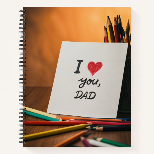 happy father day card from a kid notebook (Front)