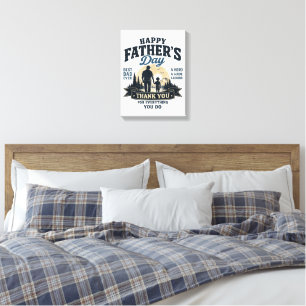 Happy Father’s Day-Best Dad Ever Canvas Print