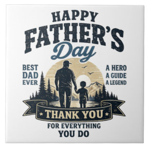 Happy Father’s Day-Best Dad Ever Tile