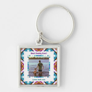 Happy Father’s Day Best Daddy Dad Papa Ever Photo Key Ring