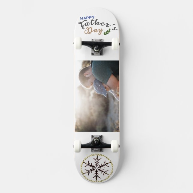 Happy Father’s Day childhood Photo Skateboard (Front)