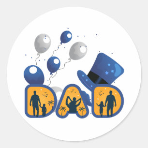 Happy father´s day. classic round sticker