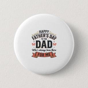 Happy Father’s Day Dad Vintage Typography 6 Cm Round Badge