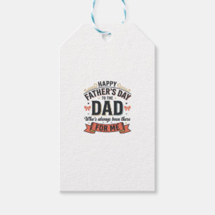 Happy Father’s Day Dad Vintage Typography  Gift Tags