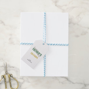 Happy Father’s Day Grandpa Modern Gift Tags