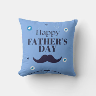 Happy Father’s Day – Mustache & Heart Design Cushion