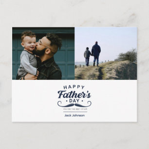 Happy Father’s Day Mustache Tribute Design Holiday Postcard