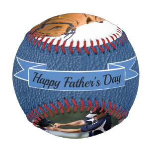 Happy Father’s Day Photo Blue Baseball