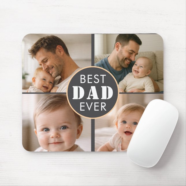 Happy Father’s Day Photo | Custom Dad Ever Mouse Mat (With Mouse)