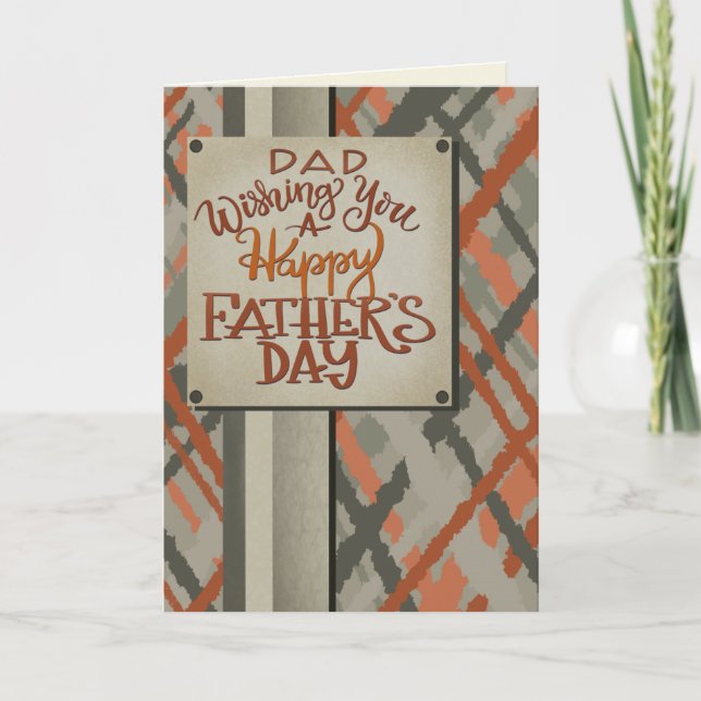 Happy Father’s Day Plaid Inspirivity Card (Front)