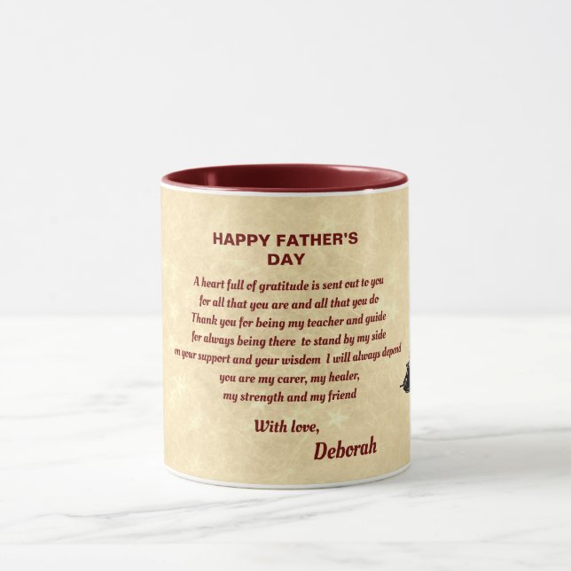 Happy Father’s Day poem design Mug (Center)