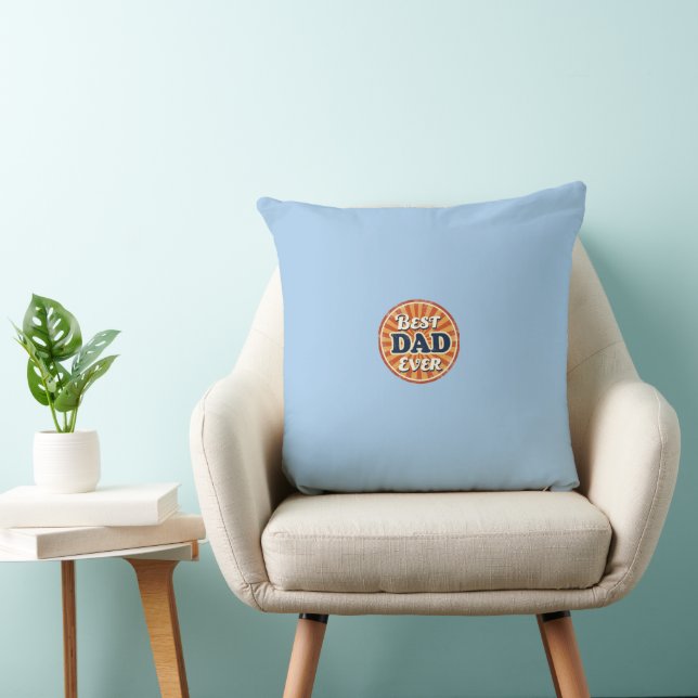 Happy Father’s Day Shirt – Retro Badge Cushion (Chair)