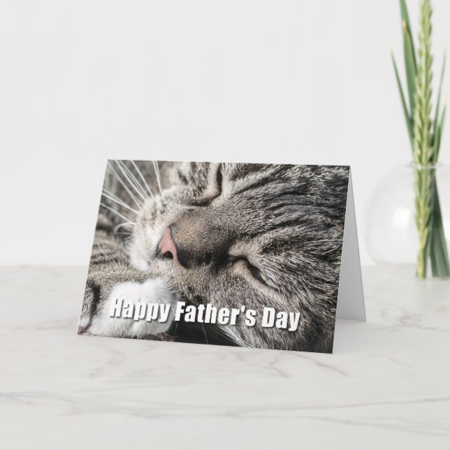 Happy Father’s Day Sleepy Cat Card (Front)
