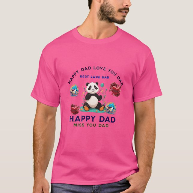 Happy Father’s Day T-Shirt logo  Custom Dad T-Shir (Front)