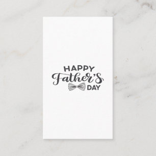 Happy Father’s Day T-Shirt with Elegant Bow Tie Business Card