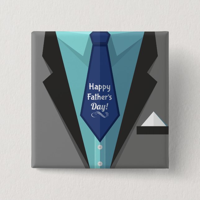 Happy Father's Day 15 Cm Square Badge (Front)