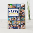 Happy Father's Day 17 Photo Collage Gold